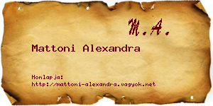 Mattoni Alexandra névjegykártya