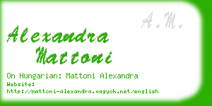 alexandra mattoni business card